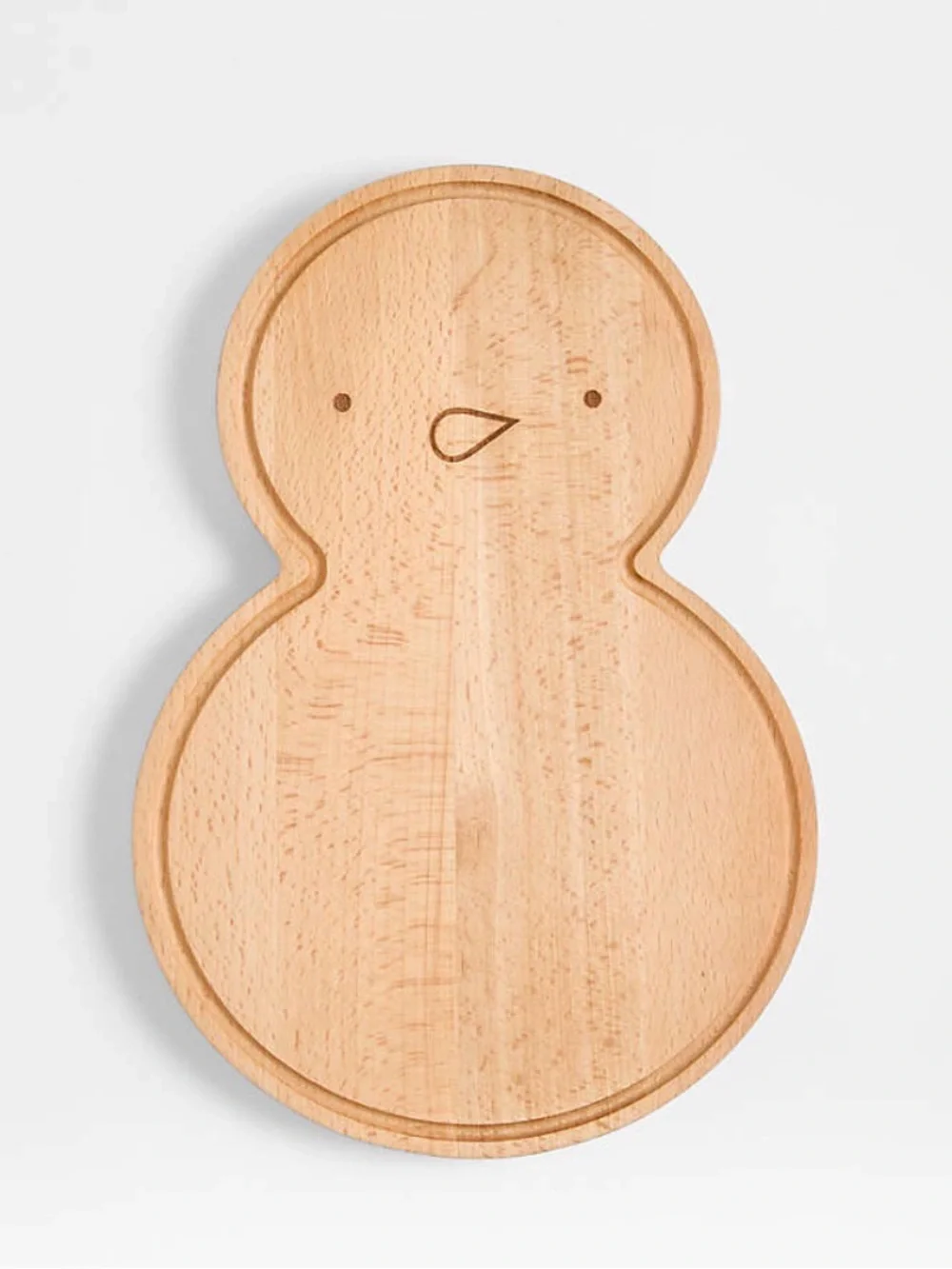 Crate & Barrel Snowman Wood Cutting Board